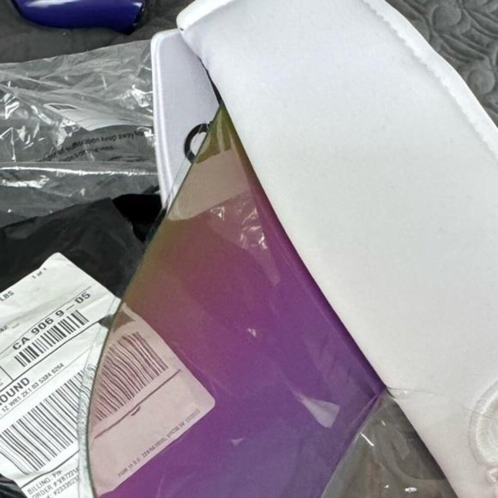 ALO Yoga White Visor with Clear Brim & Alo Tennis Hat new - Picture 2 of 3